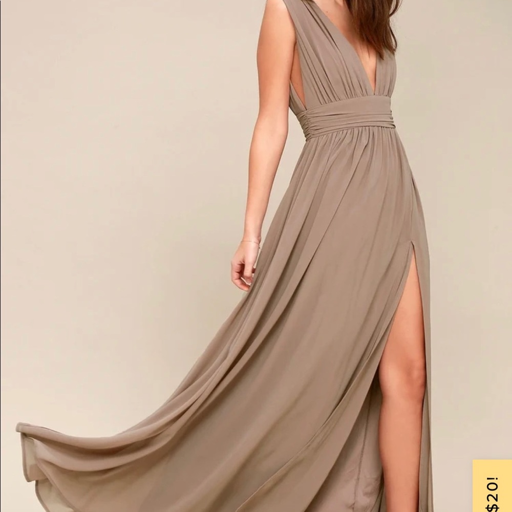 Lulus Heavenly Hues Taupe Bridesmaid Dress